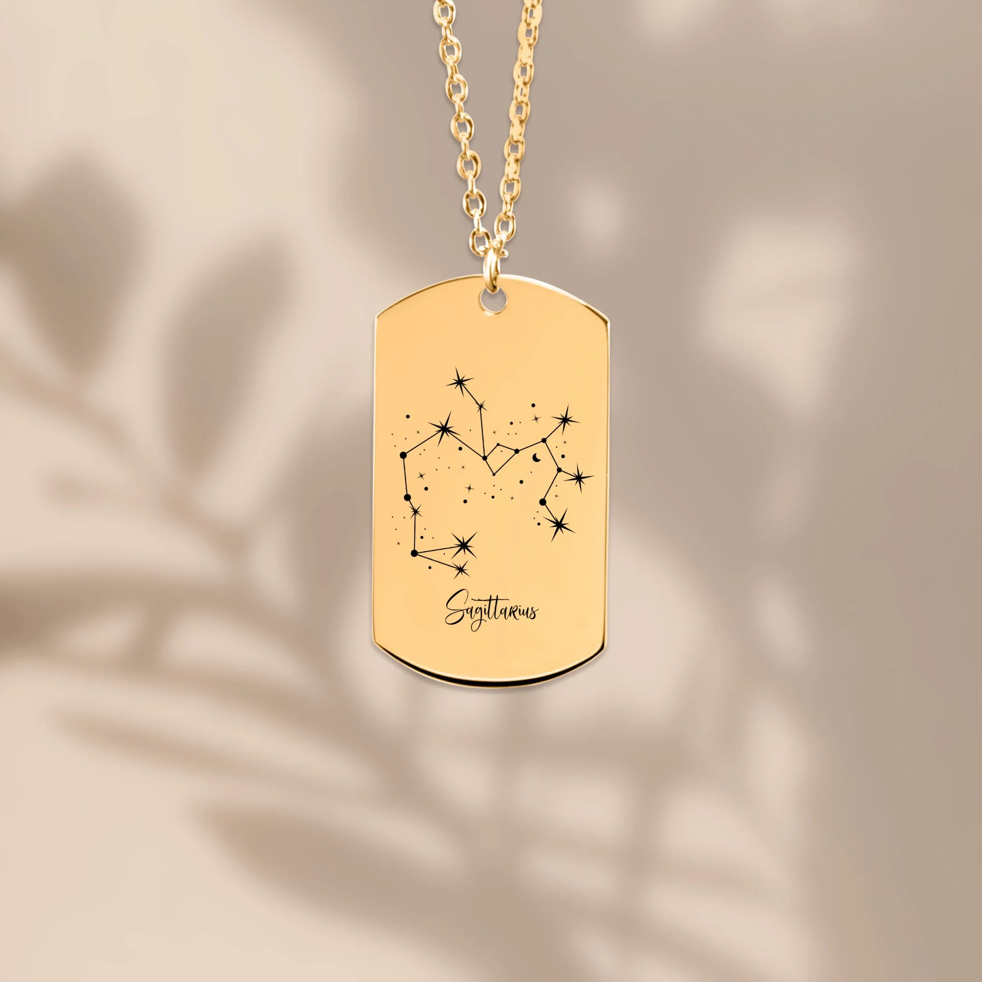Constellation Zodiac Sign Tag Necklace Gift with Custom Message Card  + - Image 6