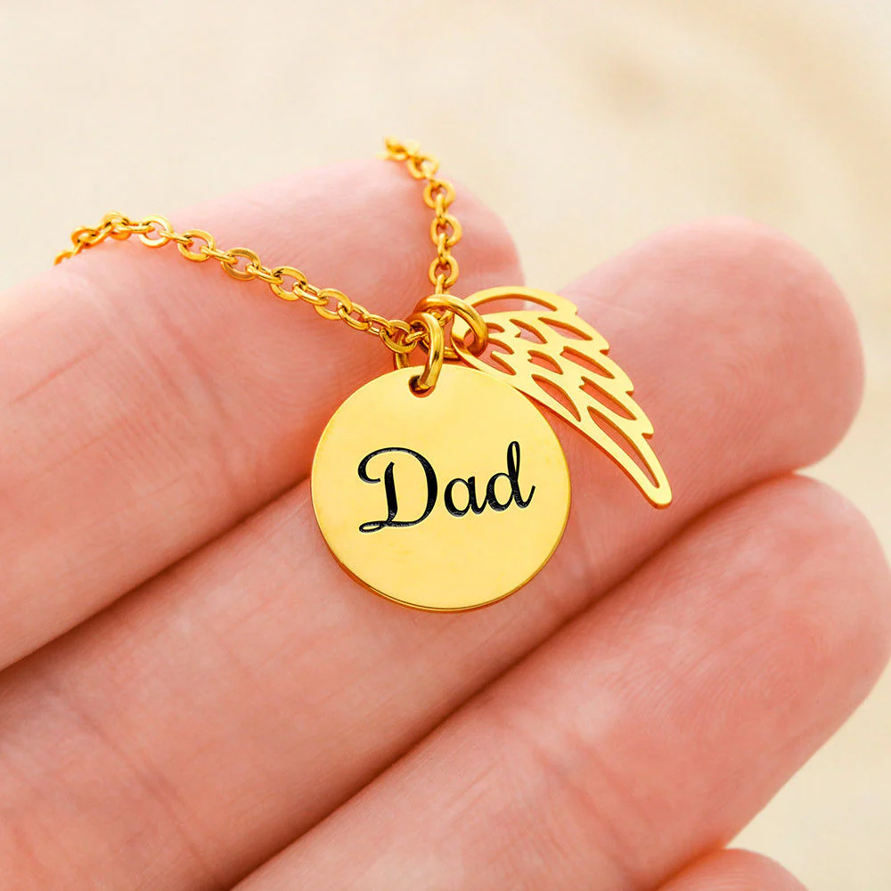 Dad Memorial Necklace and Personal Card - Image 7