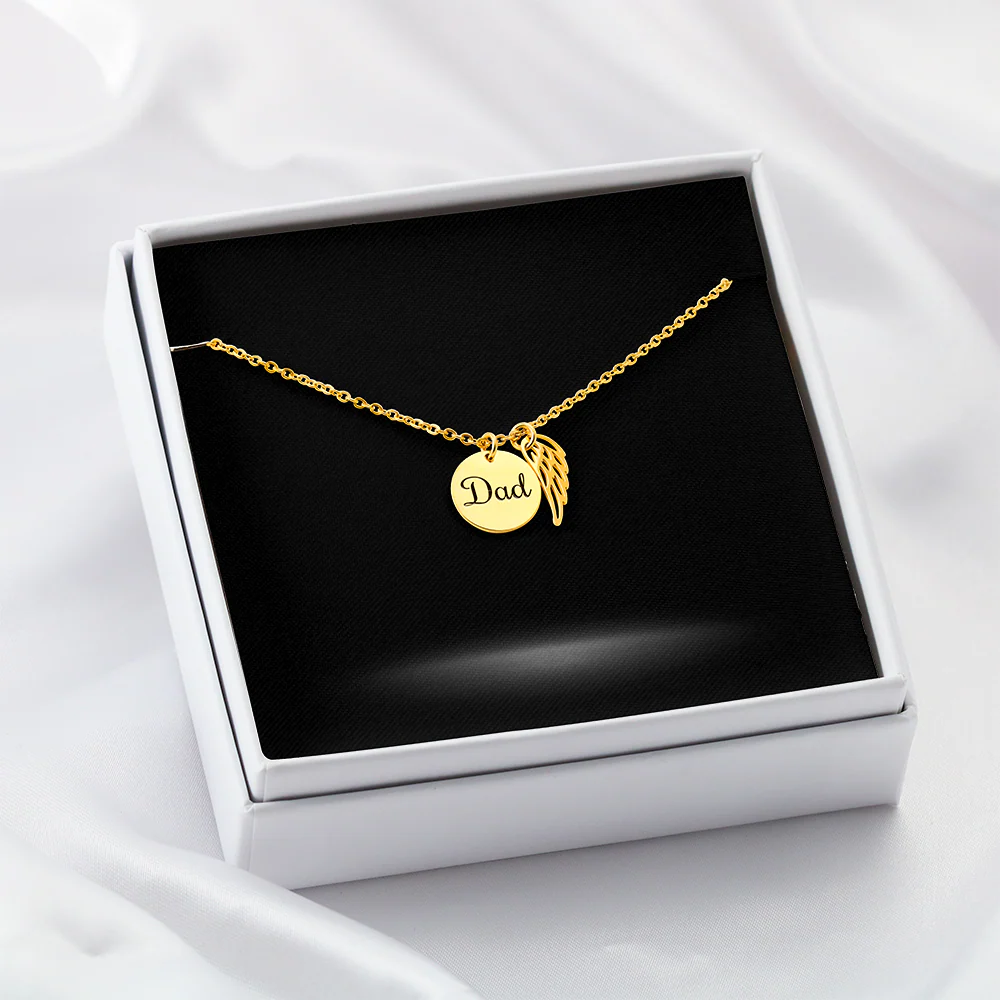 Dad Memorial Necklace and Personal Card - Image 8