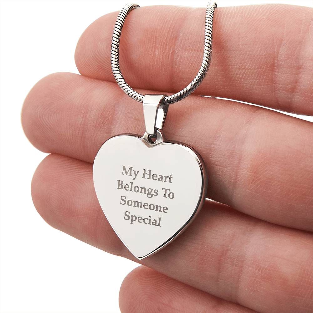 Engraved Heart Necklace - Image 3