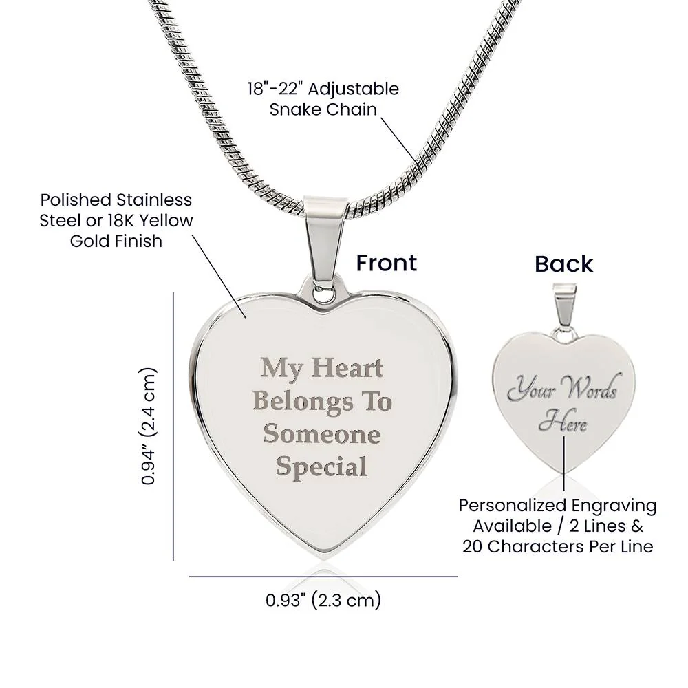 Engraved Heart Necklace - Image 4