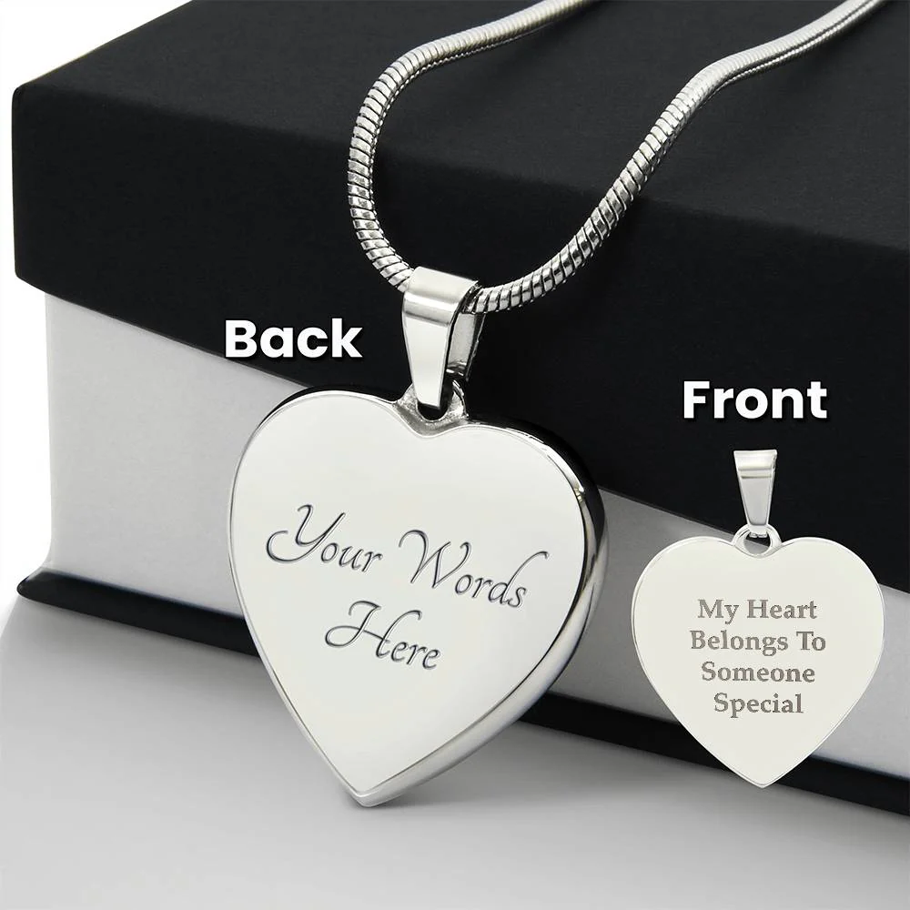 Engraved Heart Necklace - Image 5