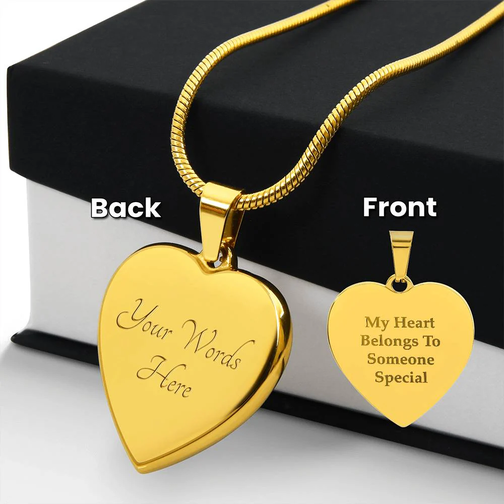 Engraved Heart Necklace - Image 9