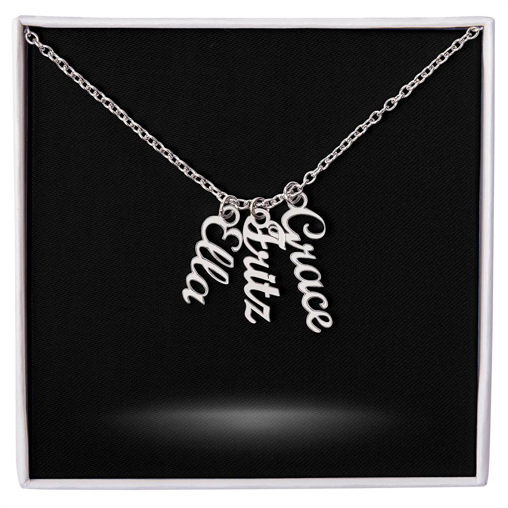 Multiple Name Necklace and Personal Message Card - Image 7