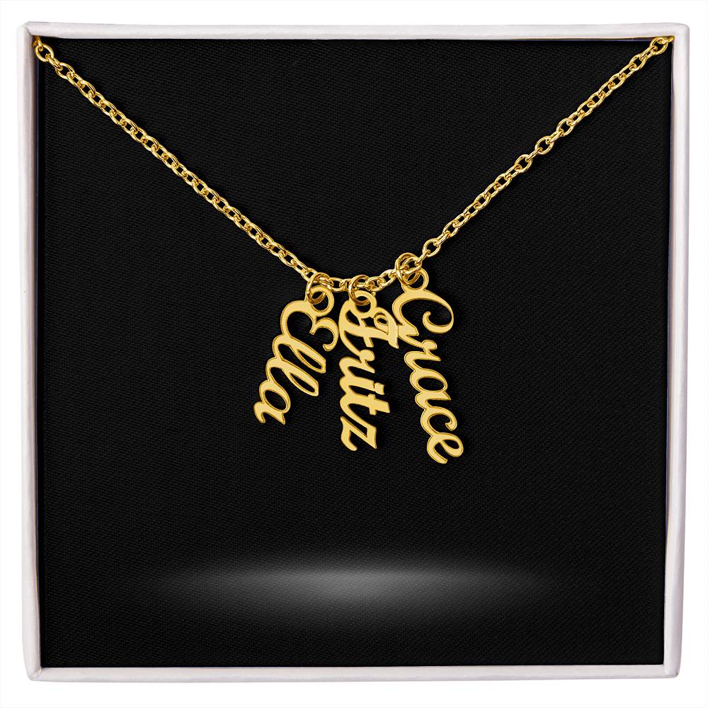 Multiple Name Necklace and Personal Message Card - Image 8