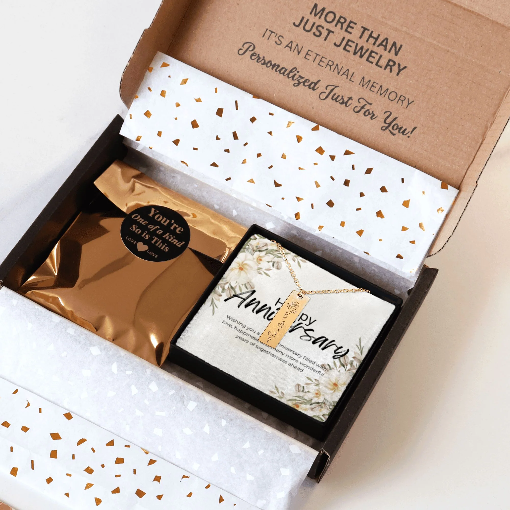 Name & Birthflower Necklace  + - Image 8