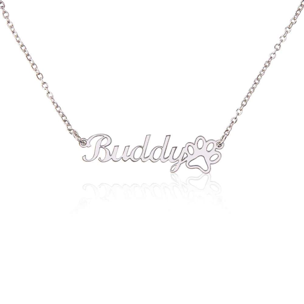 Pet Paw Name Necklace - Image 3