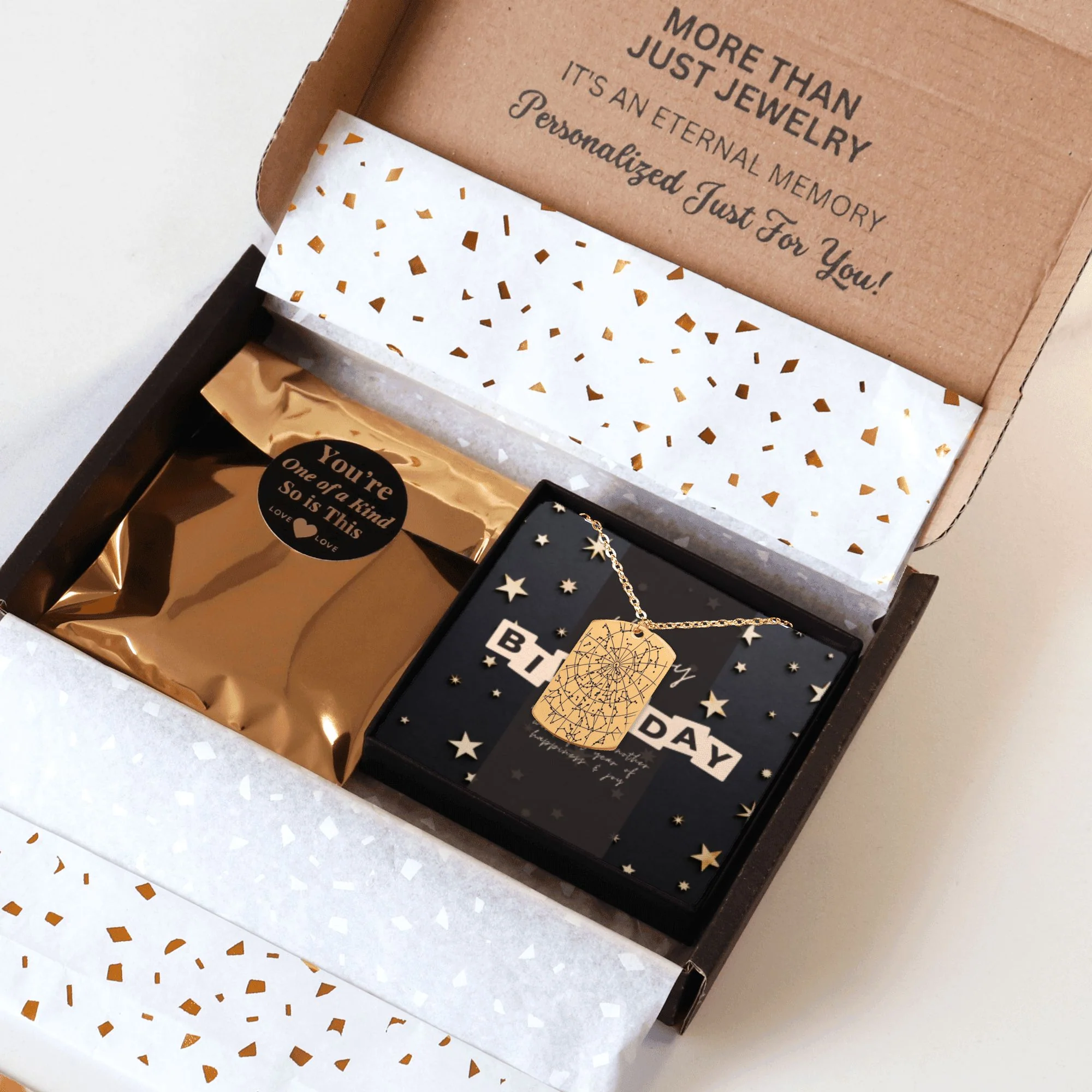 Star Map Tag Necklace  + - Image 7