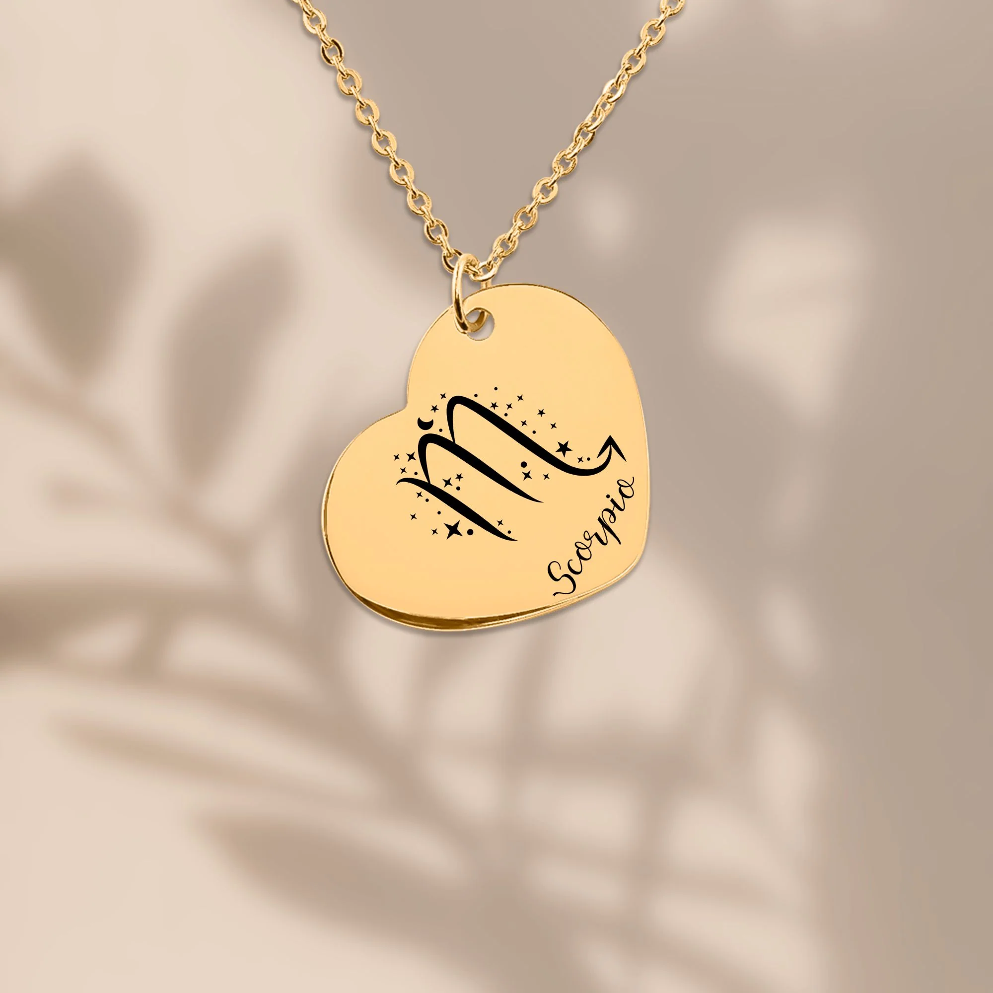 Zodiac Signs Heart Necklace Gift with Custom Message Card  + - Image 6